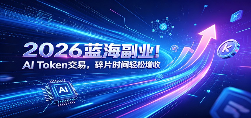 2026蓝海副业！AI Token交易，碎片时间轻松增收-迦哆网创社