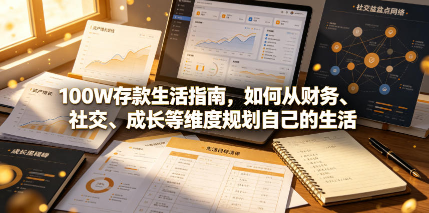 付费文章：100W存款生活指南，如何从财务、社交、成长等维度规划自己的生活-迦哆网创社
