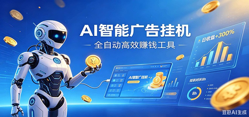 AI智能广告挂机，小白轻松上手，在家自动赚收益-迦哆网创社