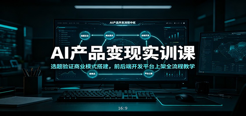 AI产品变现实训课：选题验证商业模式搭建，前后端开发平台上架全流程教学-迦哆网创社