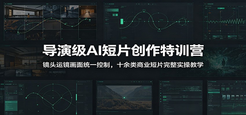 导演级AI短片创作特训营：镜头运镜画面统一控制，十余类商业短片完整实操教学(更新)-迦哆网创社