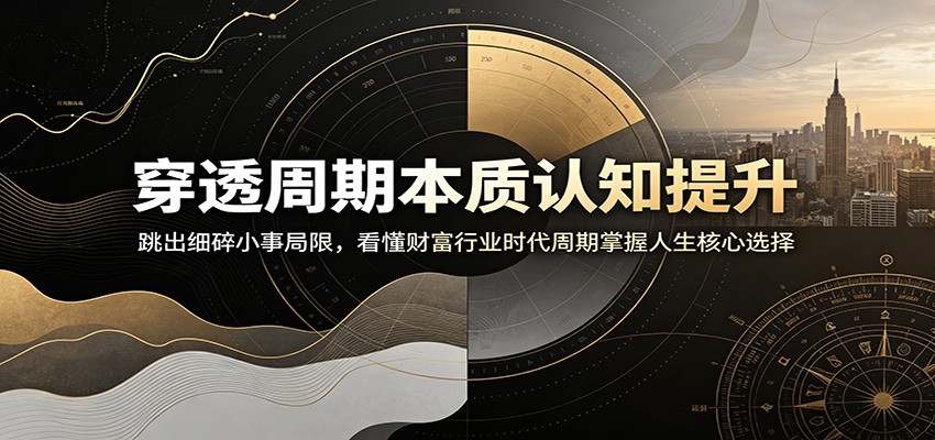 穿透周期本质认知提升：跳出细碎小事局限，看懂财富行业时代周期掌握人生核心选择-迦哆网创社