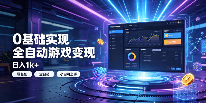 0基础实现全自动游戏变现，日入1k+，小白直接上手搞钱！【揭秘】-迦哆网创社