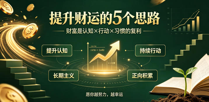 付费文章：提升财运的5个思路——财富是认知x行动x习惯的复利，愿你越努力，越幸运-迦哆网创社