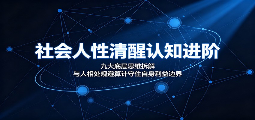 社会人性清醒认知进阶:九大底层思维拆解,与人相处规避算计守住自身利益边界-迦哆网创社