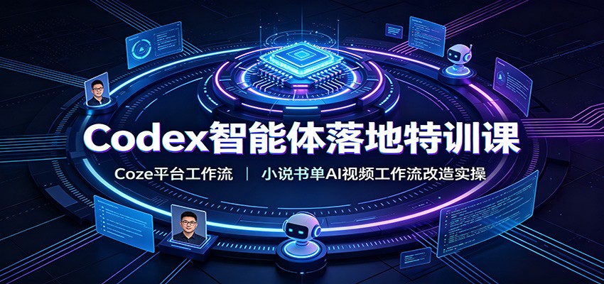 Codex智能体落地特训课：Coze平台工作流，小说书单AI视频工作流改造实操-迦哆网创社