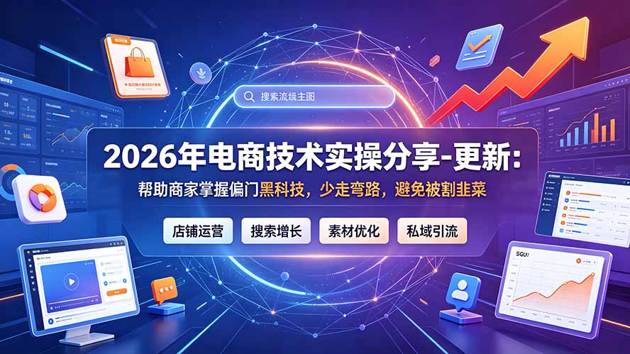 2026年电商技术实操分享-更新7月：帮助商家掌握偏门黑科技，少走弯路，避免被割韭菜-迦哆网创社