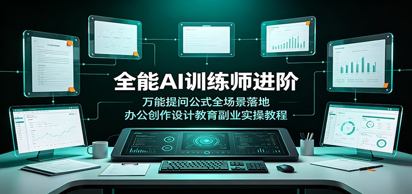 全能AI训练师进阶：万能提问公式全场景落地，办公创作设计教育副业实操教程-迦哆网创社