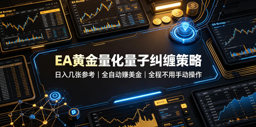 EA黄金量化量子纠缠策略，日入几张，全自动賺美金，全程不用手动操作！【揭秘】-迦哆网创社