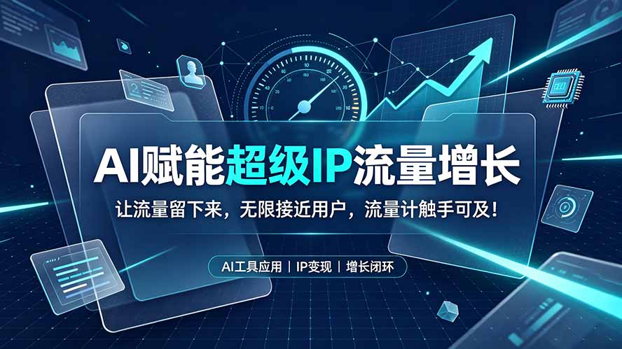 AI赋能超级IP流量增长:让流量留下来,无限接近用户,流量计触手可及!-迦哆网创社