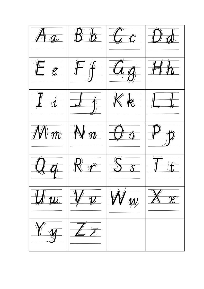 二升三英语26个字母手写体练习纸-三上英语-迦哆网创社