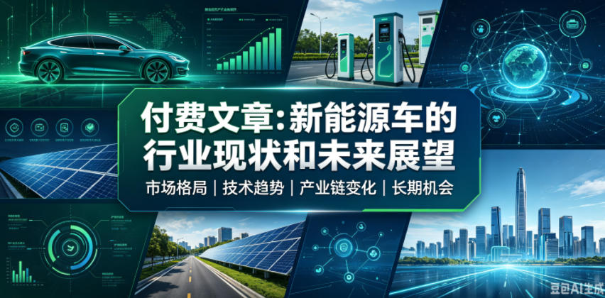 付费文章：新能原车的行业现状和未来展望-迦哆网创社