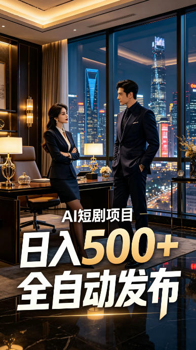 快手AI短剧自动发布，矩阵批量运营变现，轻资产副业项目，日入500+【揭秘】-迦哆网创社