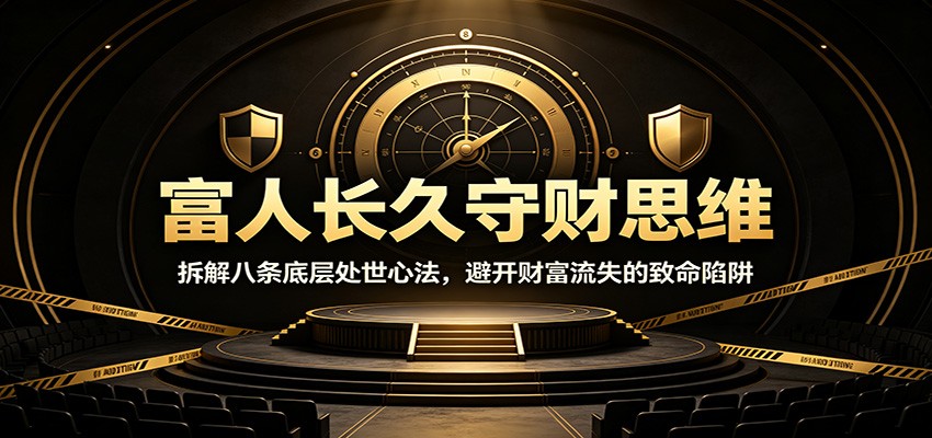 富人长久守财思维：拆解八条底层处世心法，避开财富流失的致命陷阱-迦哆网创社