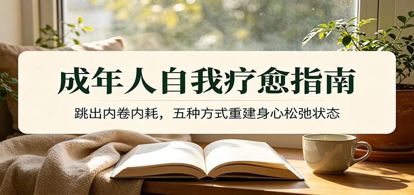 成年人自我疗愈指南：跳出内卷内耗，五种方式重建身心松弛状态-迦哆网创社