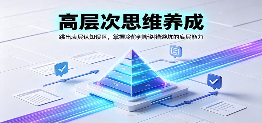 高层次思维养成：跳出表层认知误区，掌握冷静判断纠错避坑的底层能力-迦哆网创社