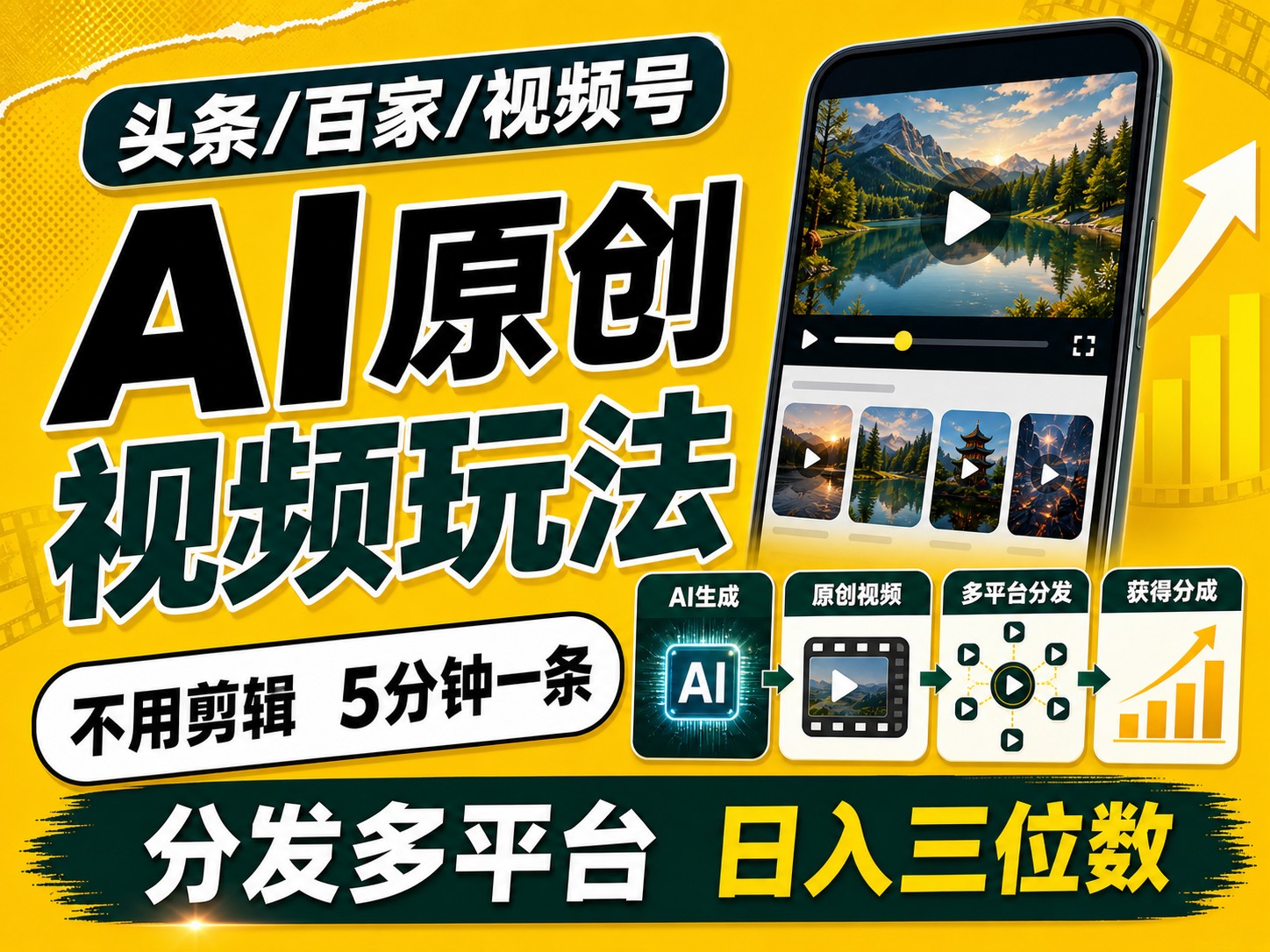 2026头条百家号升级玩法 5分钟一条原创视频 发多平台赚收-迦哆网创社