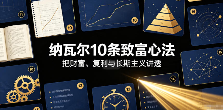付费文章：纳瓦尔10条致富心法-迦哆网创社