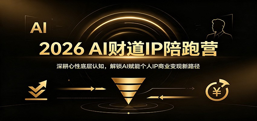 2026 AI财道IP陪跑营：深耕心性底层认知，解锁AI赋能个人IP商业变现新路径-迦哆网创社