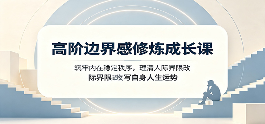 高阶边界感修炼成长课:筑牢内在稳定秩序,理清人际界限改写自身人生运势-迦哆网创社