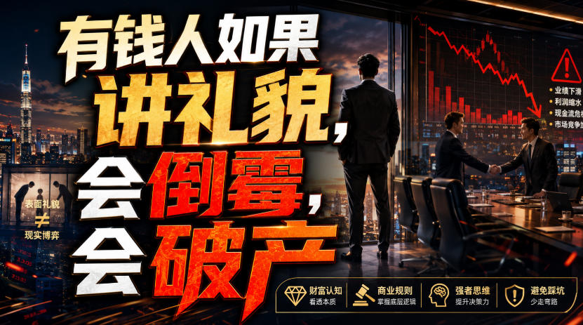 付费文章：有钱人如果讲礼貌，会倒霉，会破产-迦哆网创社