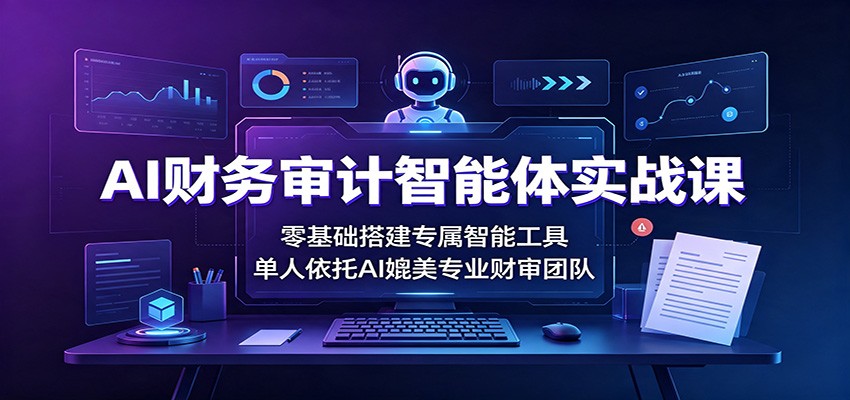 AI财务审计智能体实战课:零基础搭建专属智能工具,单人依托AI媲美专业财审团队-迦哆网创社