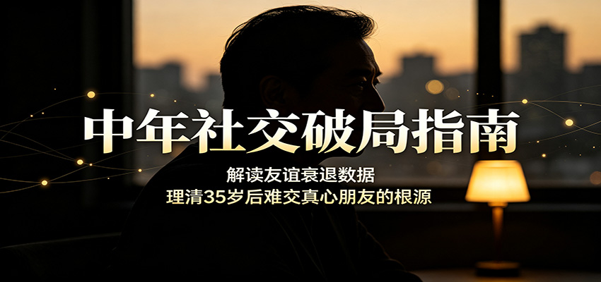 中年社交破局指南:解读友谊衰退数据,理清35岁后难交真心朋友的根源-迦哆网创社