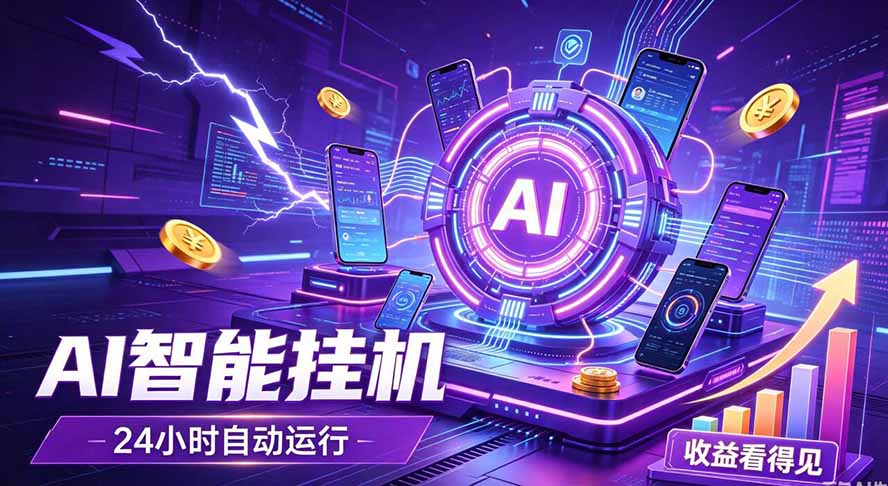 AI智能广告挂机，躺赚新模式 设备托管运行，解放双手持续变现-迦哆网创社