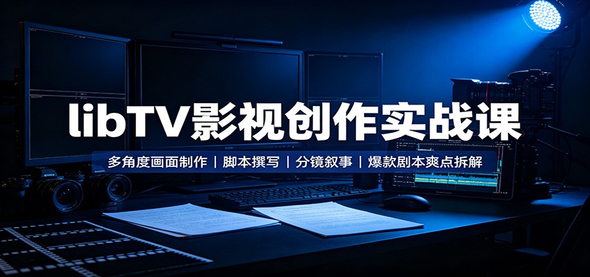 libTV影视创作实战课：多角度画面制作，脚本撰写，分镜叙事，爆款剧本爽点拆解-迦哆网创社