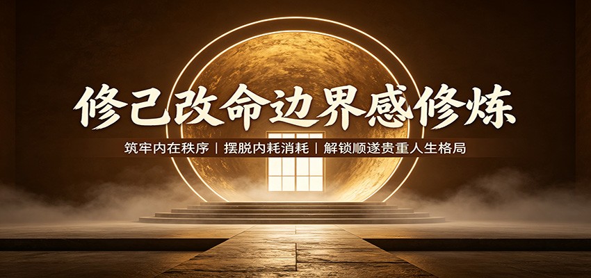 修己改命边界感修炼:筑牢内在秩序,摆脱内耗消耗,解锁顺遂贵重人生格局-迦哆网创社