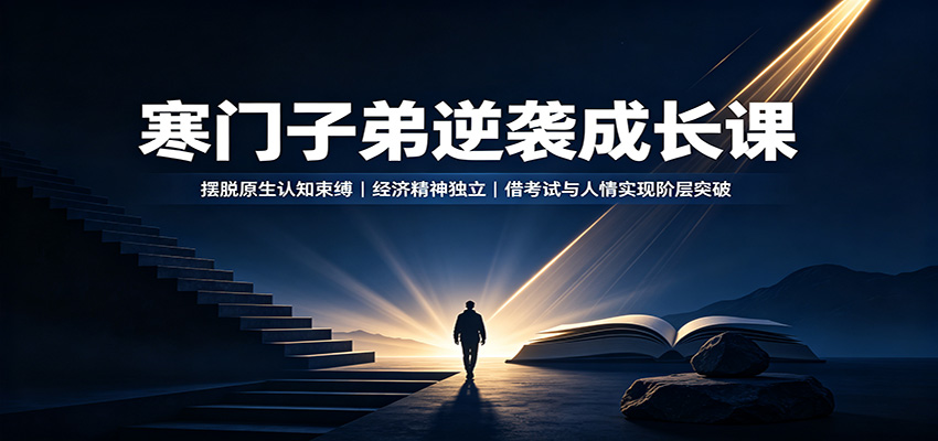 寒门子弟逆袭成长课:摆脱原生认知束缚,经济精神独立,借考试与人情实现阶层突破-迦哆网创社