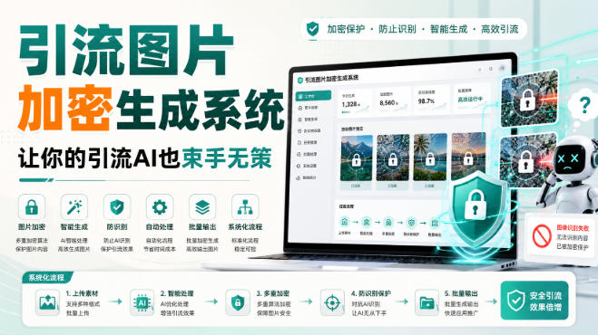 引流图片加密生成系统,让你的引流AI也束手无策-迦哆网创社