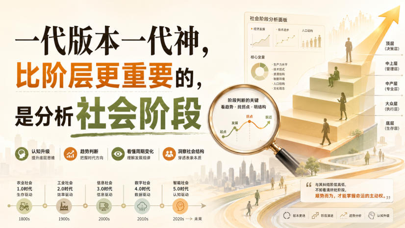 付费文章:一代版本一代神,比阶层更重要的,是分析社会阶段-迦哆网创社