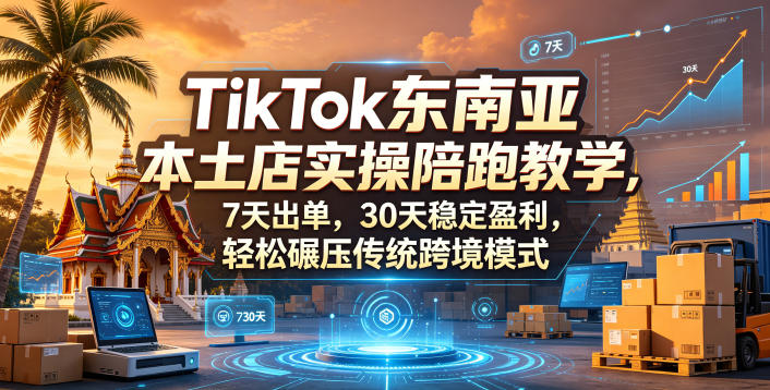 TikTok东南亚本土店实操陪跑教学,7天出单,30天稳定盈利,轻松碾压传统跨境模式(更新0819)-迦哆网创社
