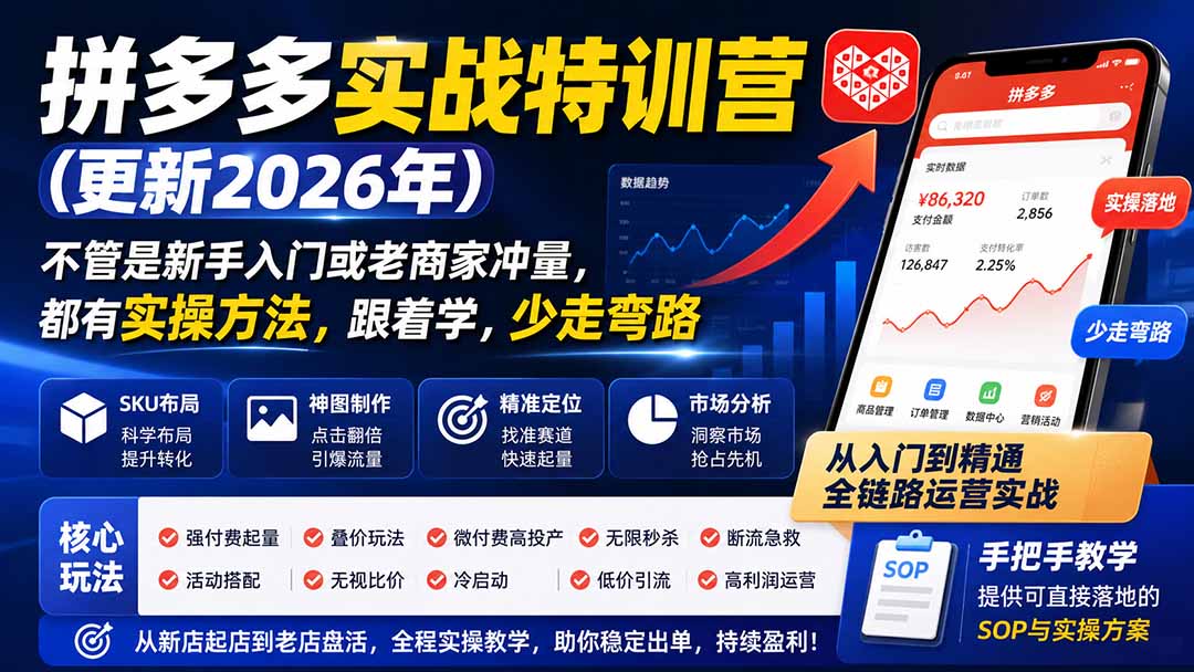 拼多多实战特训营(更新26年0821-迦哆网创社
