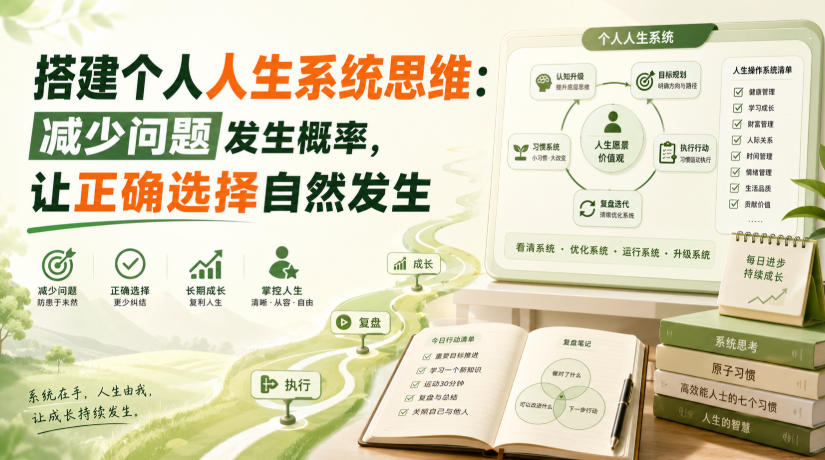付费文章:搭建个人人生系统思维:减少问题发生概率,让正确选择自然发生-迦哆网创社