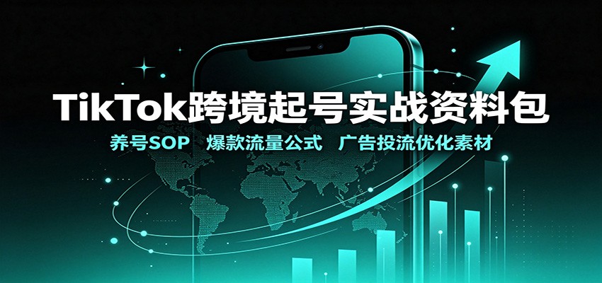 TikTok跨境起号实战资料包：养号SOP，爆款流量公式，广告投流优化素材-迦哆网创社
