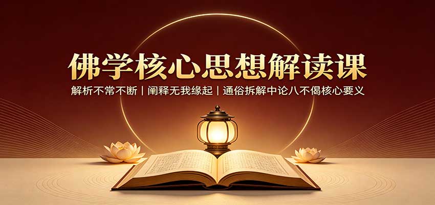 佛学核心思想解读课:解析不常不断,阐释无我缘起,通俗拆解中论八不偈核心要义-迦哆网创社