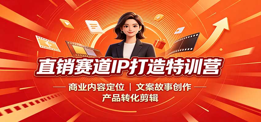 直销赛道IP打造特训营：商业内容定位，文案故事创作，产品转化剪辑-迦哆网创社