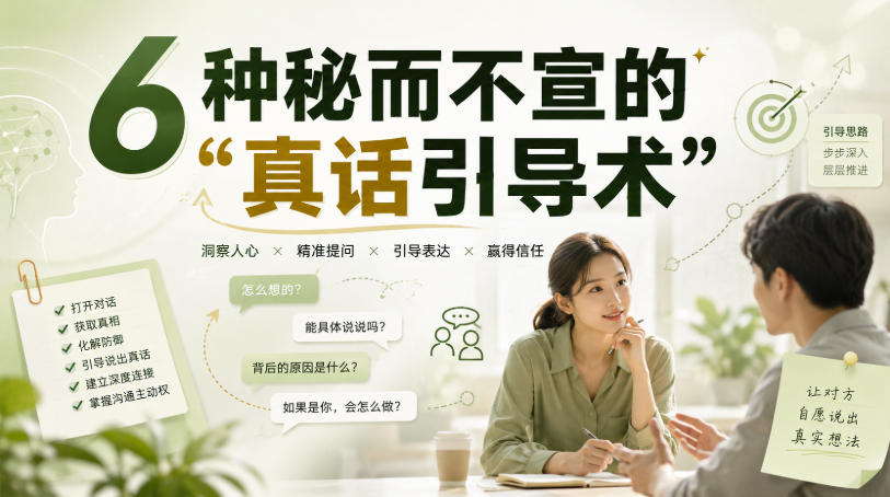 付费文章:6种秘而不宣的“真话引导术”-迦哆网创社