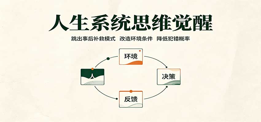 人生系统思维觉醒：跳出事后补救模式，改造环境条件，降低犯错概率-迦哆网创社