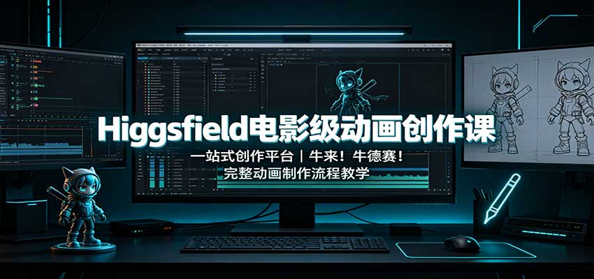 Higgsfield电影级动画创作课:一站式创作平台,牛来!牛德赛!完整动画制作流程教学-迦哆网创社