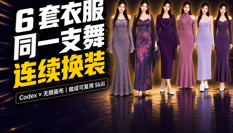 同一支舞,6套衣服按顺序切换:我把服装换装视频做成了一个Skill-迦哆网创社