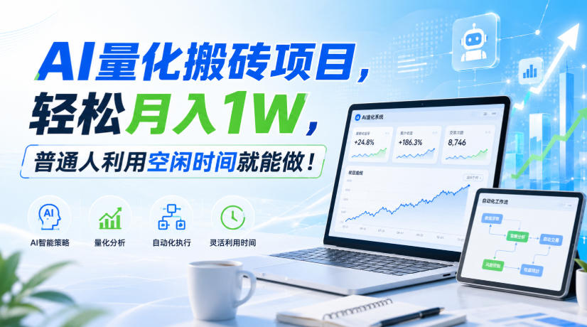 利用AI实现自动量化搬砖，月入万元，任何人都可以做！-迦哆网创社