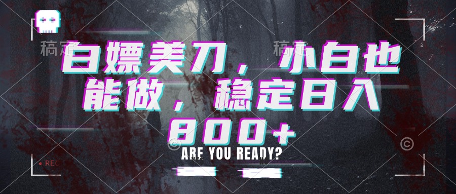 白嫖美刀，小白也能做，稳定日入800+-迦哆网创社