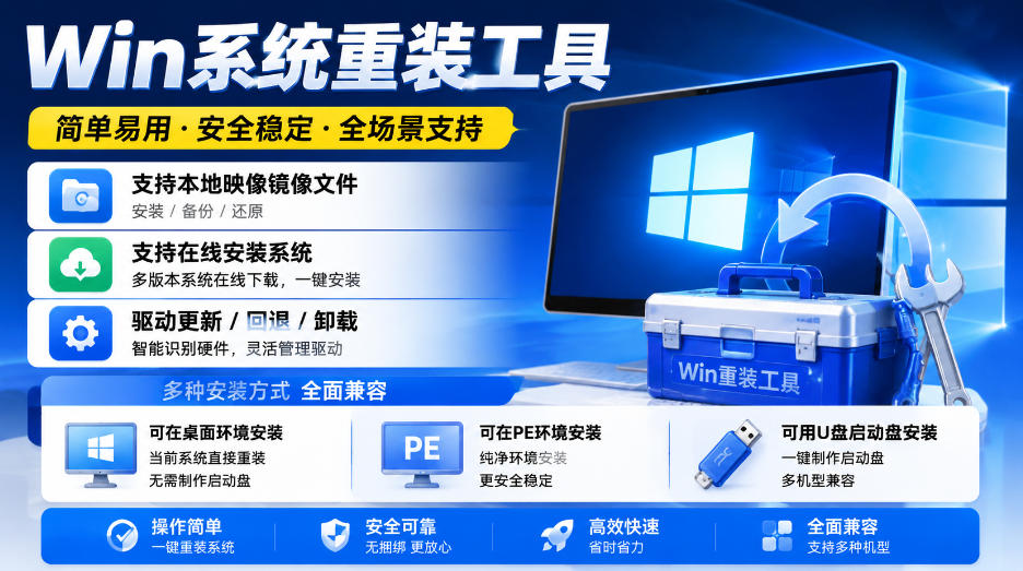 Win系统重装工具,支持本地映像镜像文件安装备份,简单易用-安全稳定-全场景支持-迦哆网创社