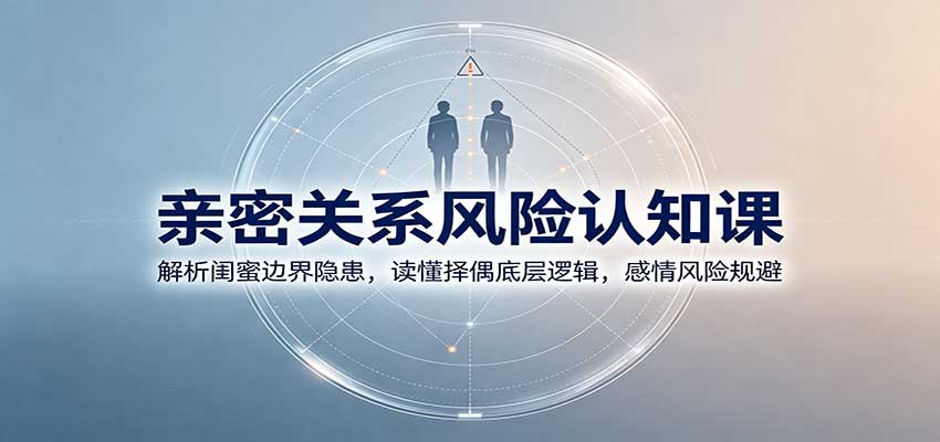 亲密关系风险认知课：解析闺蜜边界隐患，读懂择偶底层逻辑，感情风险规避-迦哆网创社
