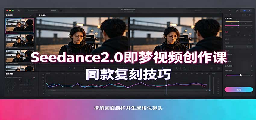 Seedance2.0即梦视频创作课：剧本式视频制作，同款复刻技巧，多行业案例落地教学-迦哆网创社