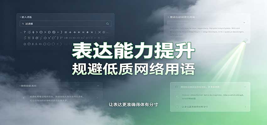 表达能力提升：语言塑造思想逻辑，规避低质网络用语，强化心智感知-迦哆网创社