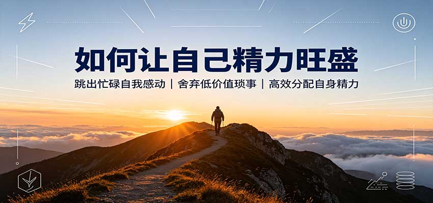 如何让自己精力旺盛：跳出忙碌自我感动，舍弃低价值琐事，高效分配自身精力-迦哆网创社